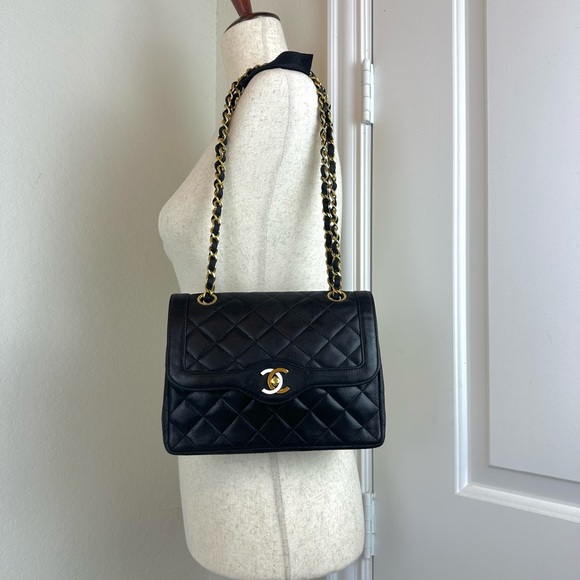 CHANEL Paris Limited Double Flap Quilted Lambskin Shoulder Bag - Picture 6 of 16